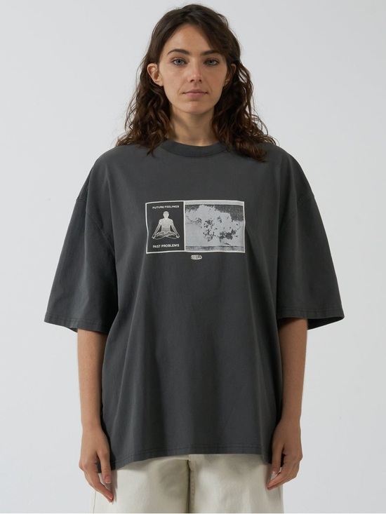 Thrills Tops - Thrills Perceptive Reality Oversized Tee in Merch Black Size S(super oversized)